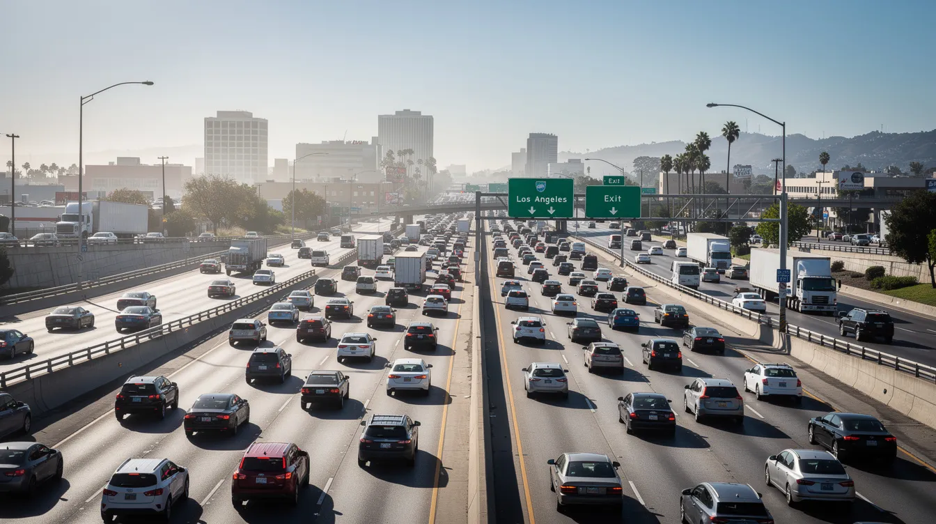Car accident on Santa Ana Freeway.